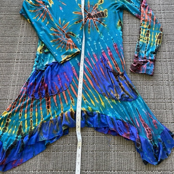 Imported Tie Dye Boho dress. Fits S/M Super comfy and cute! NWO tags. - Picture 4 of 9